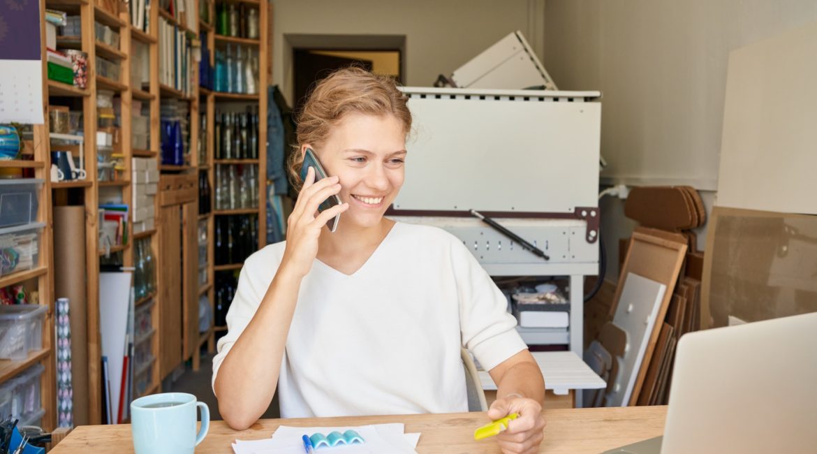 Girl talking on phone