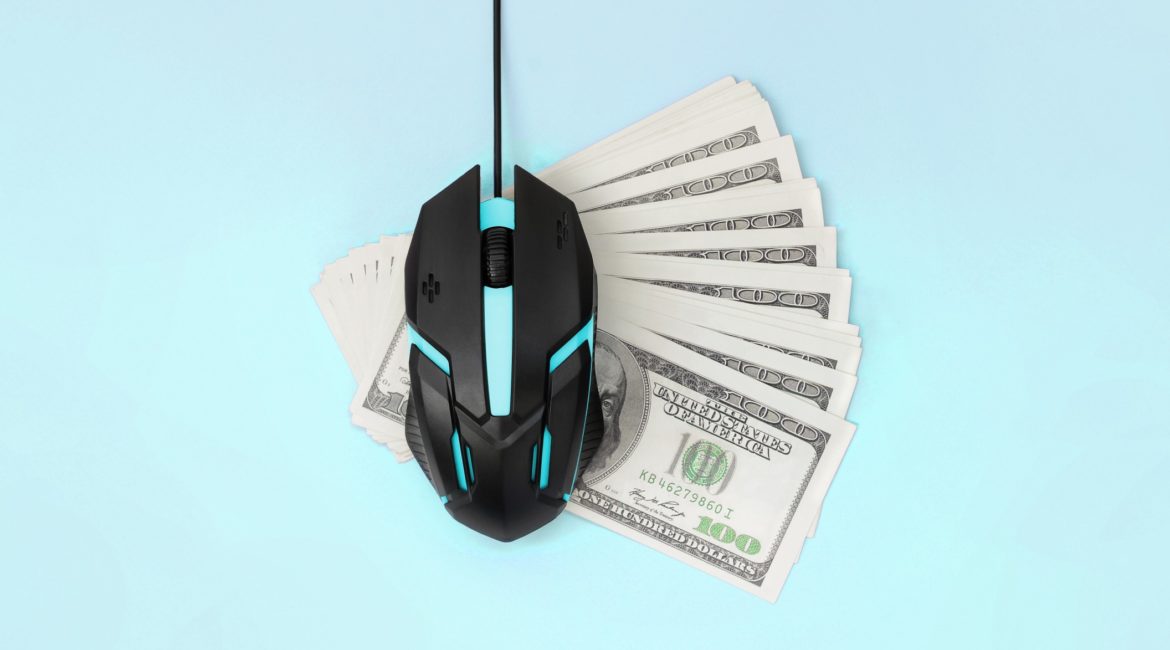 computer mouse and money