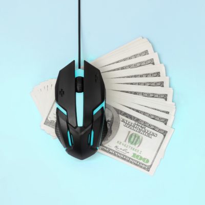 computer mouse and money