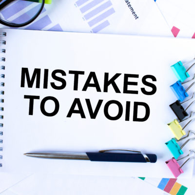 Mistakes to Avoid on a notepad