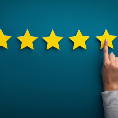 5 stars signifying a positive customer experience